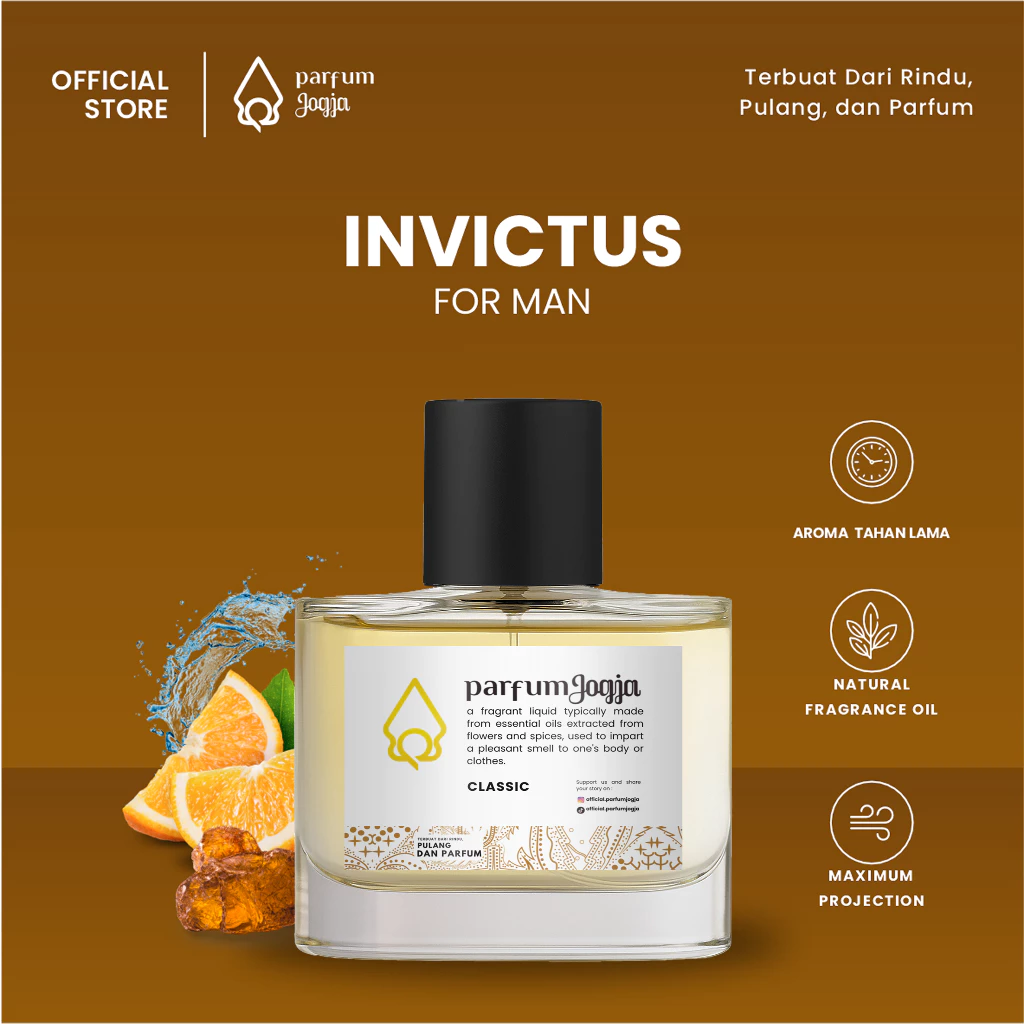 Parfum Jogja Malioboro - INVICTUS - Classic - EDP - Aroma Citrus & Fresh - Parfum Jogja