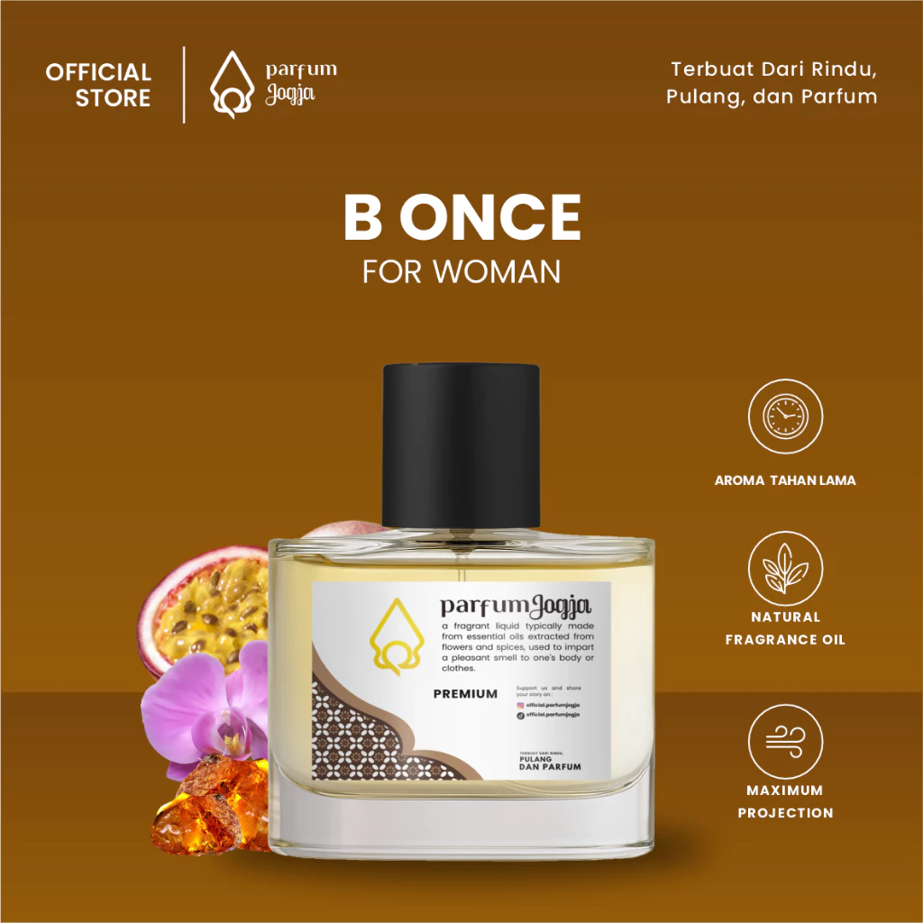 Parfum Jogja Malioboro - B ONCE- Premium - EDP - Aroma Manis & Berkelas - Parfum Jogja