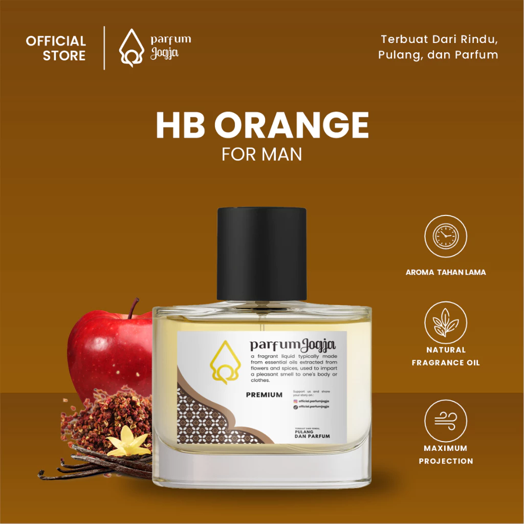 Parfum Jogja Malioboro - H ORANGE - Premium - EDP - Aroma Woody & Spicy - Parfum Jogja