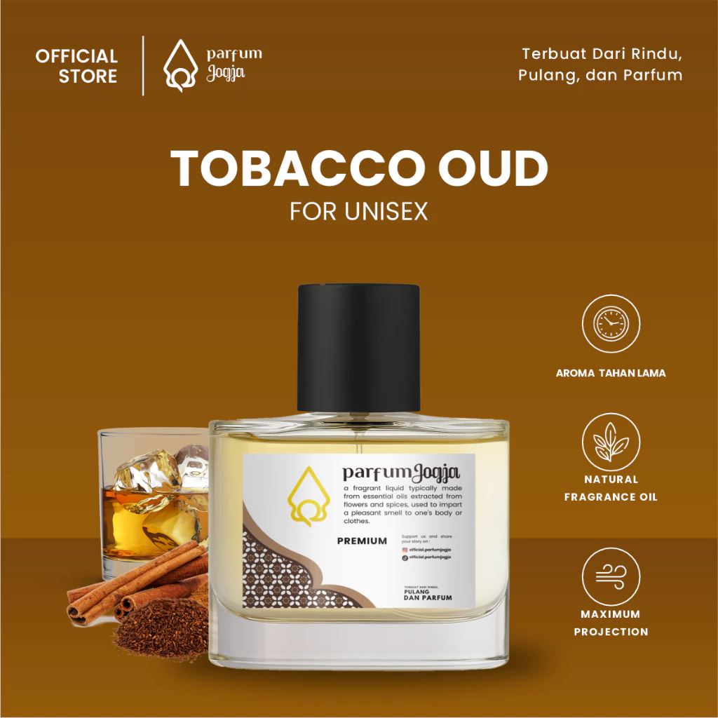 Parfum Jogja Malioboro - TOBACO OUD - Premium - EDP - Aroma Vanilla & Fruity - Parfum Jogja