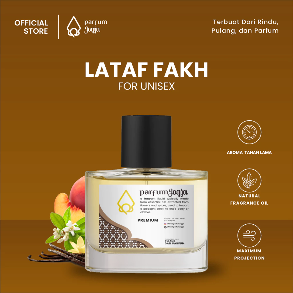 Prafum Jogja Malioboro - LATAF FAKH - Premium- Aroma Eksklusif & Tahan Lama - Parfum Jogja