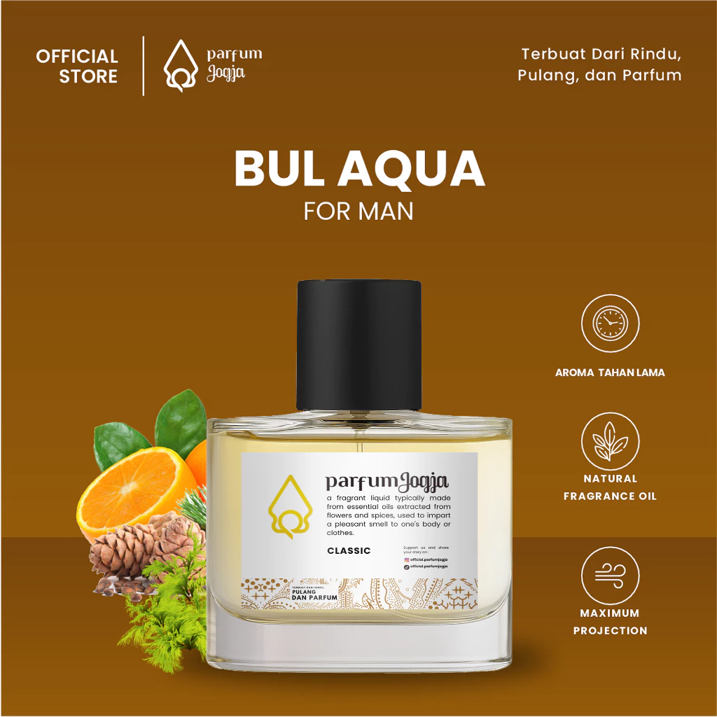 Parfum Jogja Malioboro - BUL AQUA - Classic - EDP - Aroma Laut & Segar - Parfum Jogja