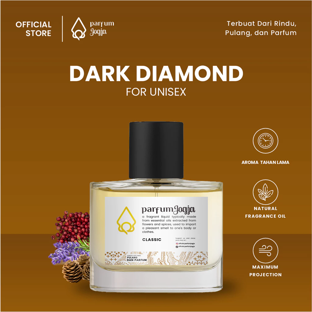 Parfum Jogja Malioboro - DARK DIAMOND - Classic - EDP - Aroma Citrus & White Floral - Parfum Jogja