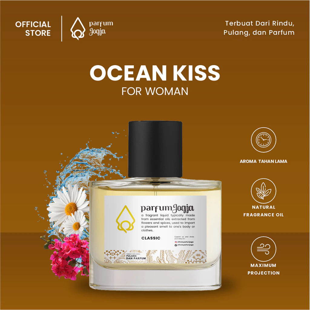 Parfum Jogja Malioboro - OCEAN KISS - Classic - Aroma Segar & Menyegarkan - Parfum Jogja